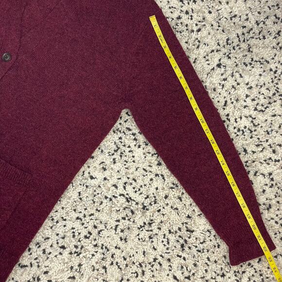 Pendleton Women Wool Cardigan Sweater Button Down Slightly Oversize Red Maroon S - Picture 13 of 16